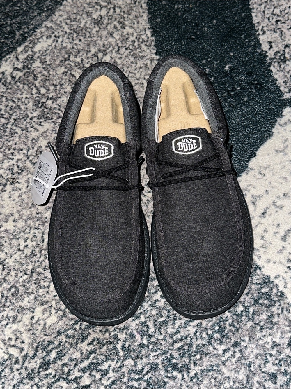 Hey Dude Men's Slip-On Casual Shoes in Charcoal Black